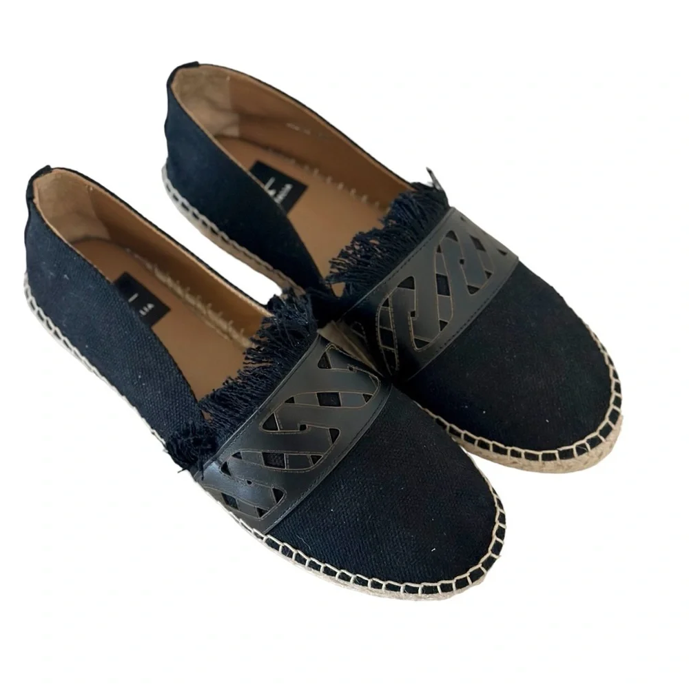 Aquatalia Kailyn‎ Espadrille Black Flats Shoes